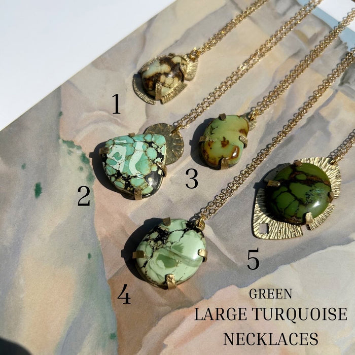 Large Turquoise Pendants - Green