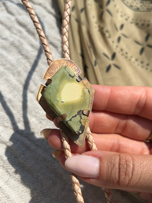 Green Turquoise bolo tie