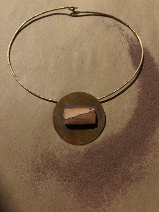 Funky Sandstone choker pendant