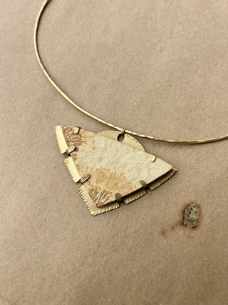 Tan Sandstone choker necklace