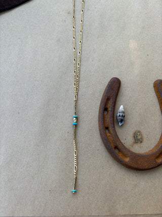 Pearl and Turquoise 14k Plated Drop Necklace
