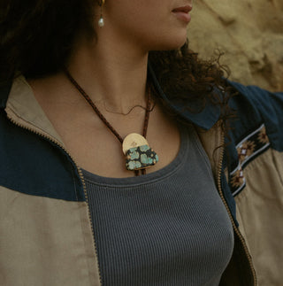 Bright Turquoise bolo tie (Mother Piece)