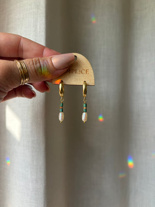 Turquoise, terracotta and pearl