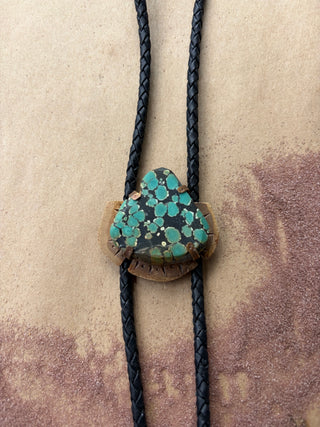 Dark Blue Turquoise Bolo Tie