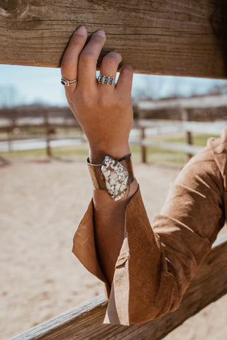 Light Turquoise cuff bracelet