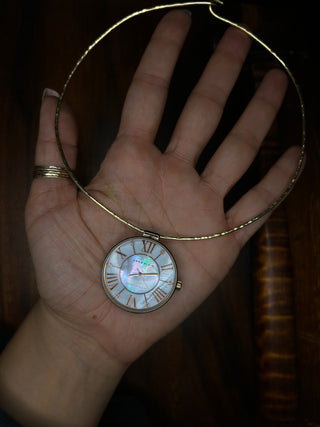 Mother of Pearl Anne Klein Watch Choker