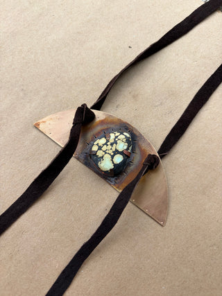 Turquoise + Suede Eclectic Bolo Tie
