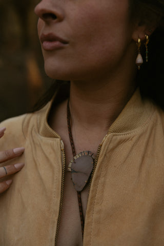 Deep Brown Turquoise bolo tie - Willie Nelson
