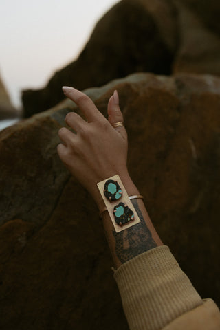 Double Turquoise cuff bracelet