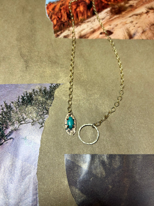 Light blue Turquoise Lariat necklace (adjustable length)