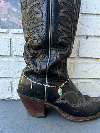 Turquoise and Pearl boot chain