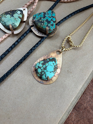 Bright Turquoise knotted necklace