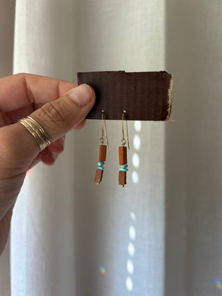 Terracotta and Turquoise earrings