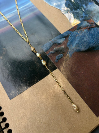 Figaro chain drop necklace