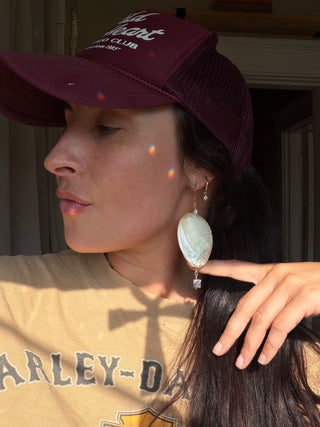 Mother of Pearl Earrings - Small / Large