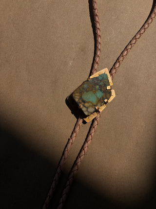 Abstract Turquoise Bolo Tie