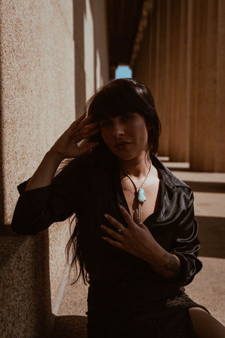 Lavender Turquoise bolo tie