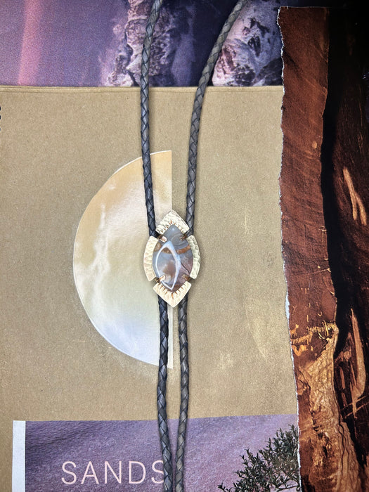 Lavender Agate bolo tie