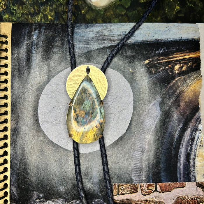 Divine Feminine Labradorite bolo tie