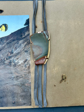 Large statement picture Jasper with suede