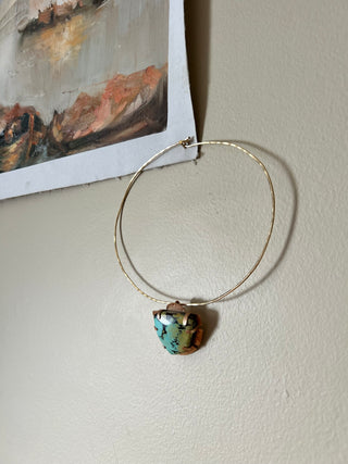 Large Turquoise choker necklace