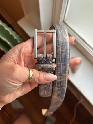 Vintage Matte Silver Kenneth Cole Belt