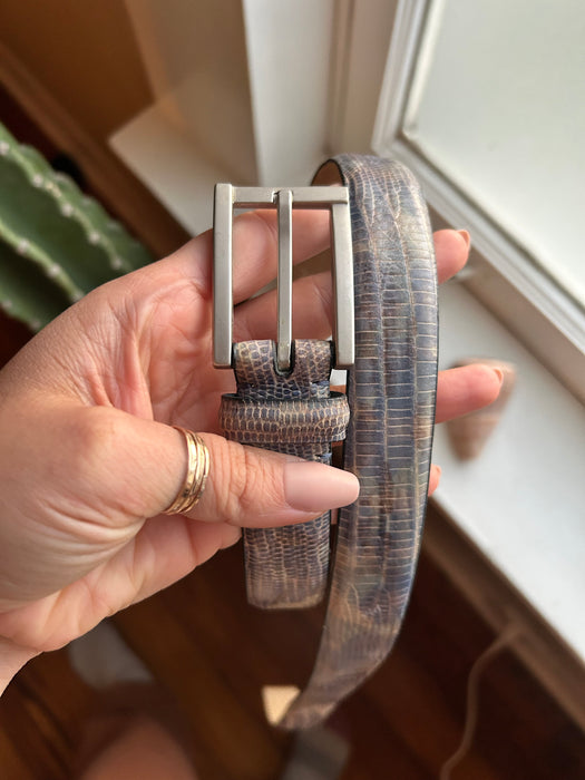 Vintage matte silver Kenneth Cole belt