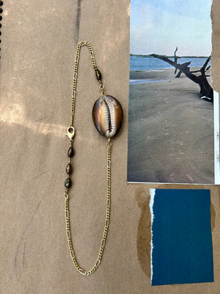 Cowrie Shell + Pearl boot chain