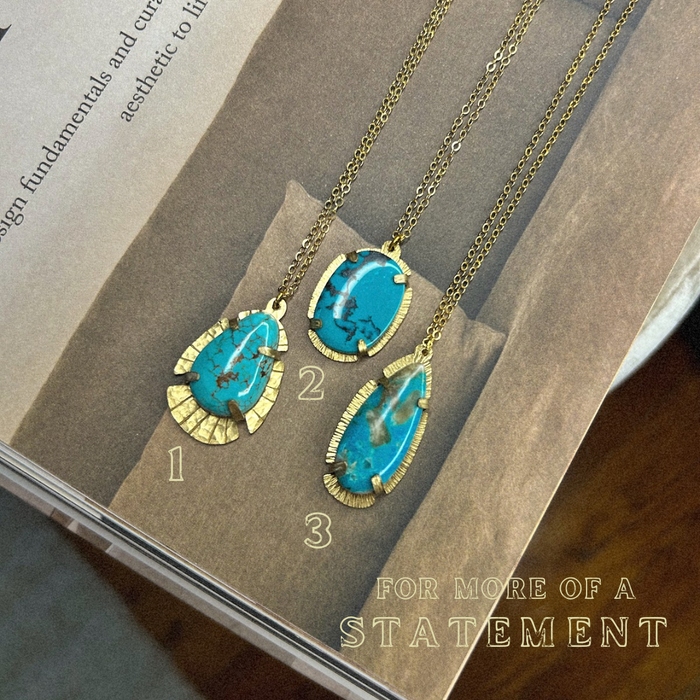 Large Blue Turquoise Pendants