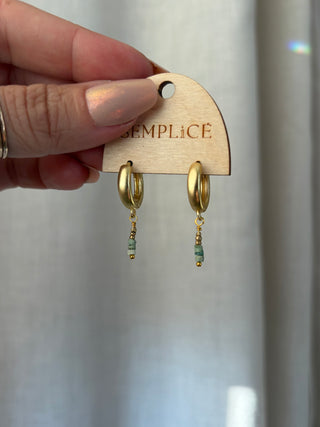 Turquoise Huggie Hoops