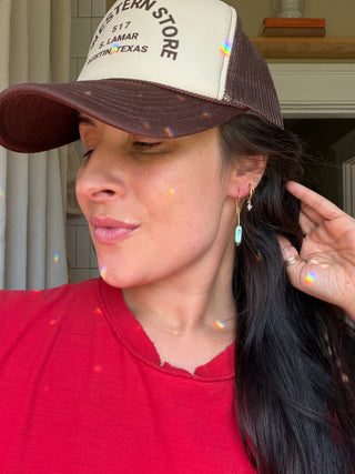 Abalone and Bronze Ethiopian bead drop earrings