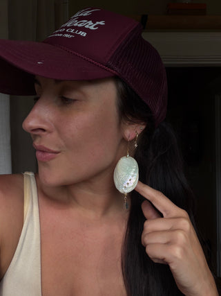 Mother of Pearl Earrings - Small / Large