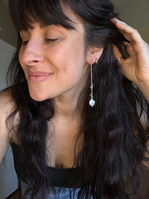 Turquoise Waterfall earrings