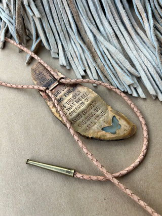 Large Agate - Led Zeppelin detail Bolo Tie