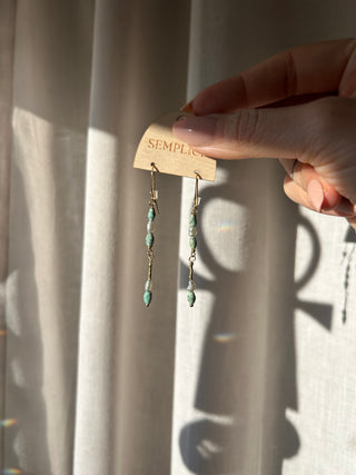Turquoise and Pearl Earrings