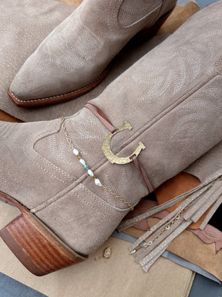 Bronze customizable horseshoe charm - Victoria Wilcox collaboration