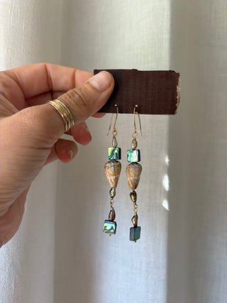 Seashell and Abalone earrings