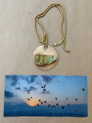 Green Turquoise Statement Knot necklace