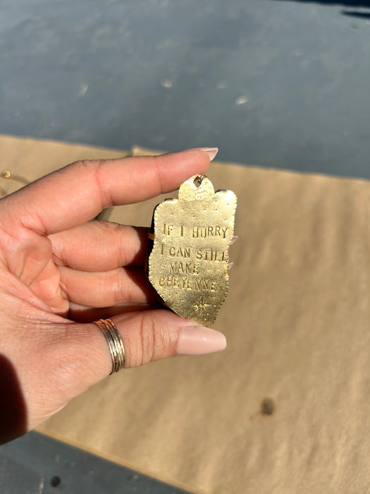 Deep green turquoise pendant