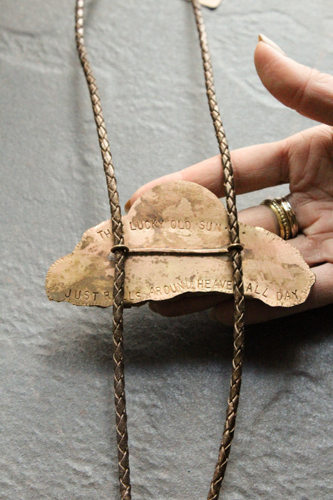 Cream lace Agate Bolo Tie - That Lucky Old Sun