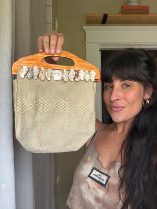 Mexico City Handmade Woven Purse - Shell Addition