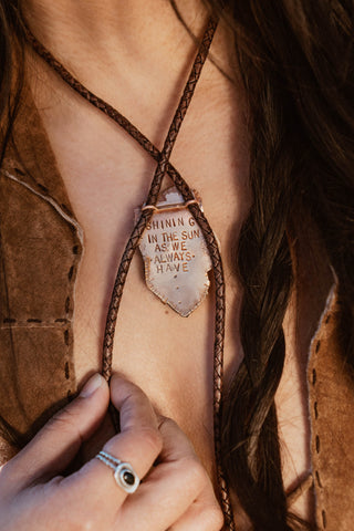 Raw Turquoise bolo tie