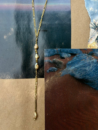 Figaro chain drop necklace