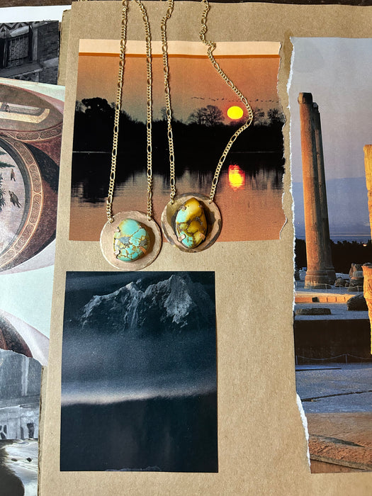 Blue + Brown Sun Pendants