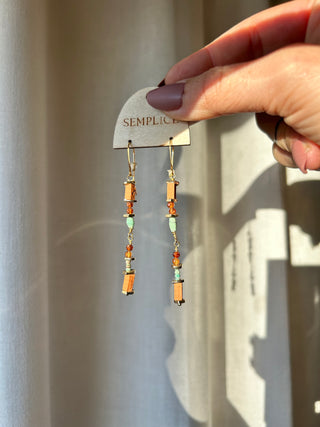 Turquoise and terracotta earrings