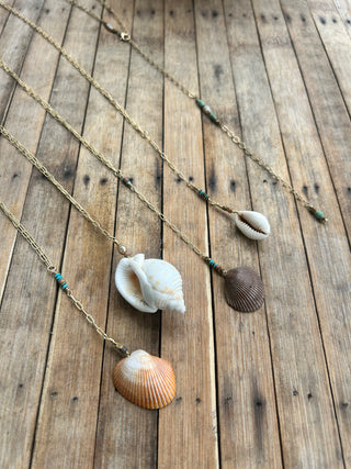 Turquoise + Pearl drop necklace