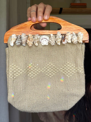 Mexico City Handmade Woven Purse - Shell Addition