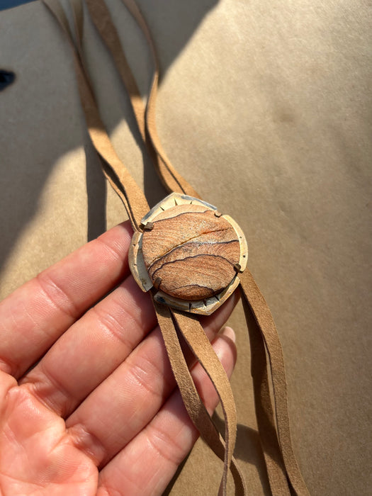 Sand Stone bolo tie