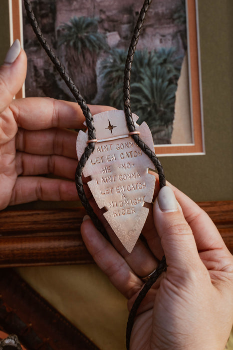 Midnight Rider Picture Jasper bolo tie