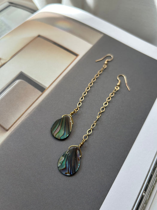 Abalone duster earrings